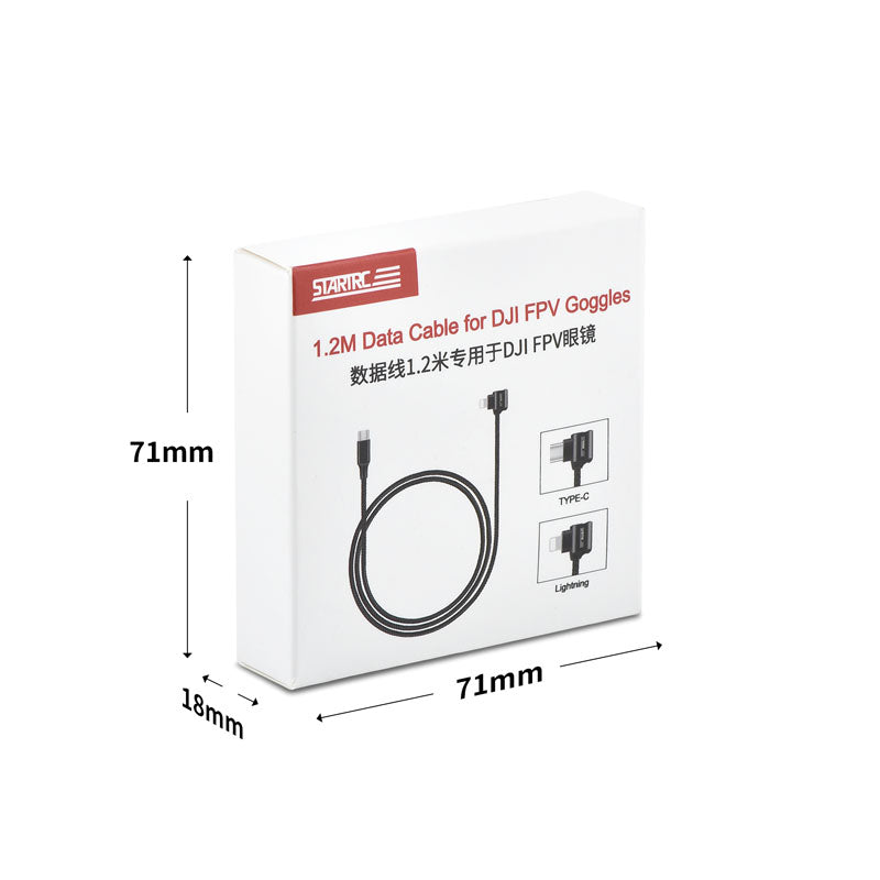 6783 1 data cable startrc 1 2m for dji fpv goggles 2 v2 lightning