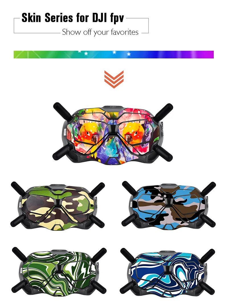 6795 6 body remote controller stikers startrc for dji fpv style 5