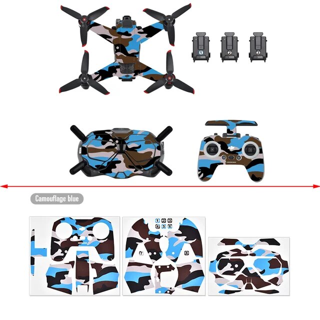 6795 7 body remote controller stikers startrc for dji fpv style 5