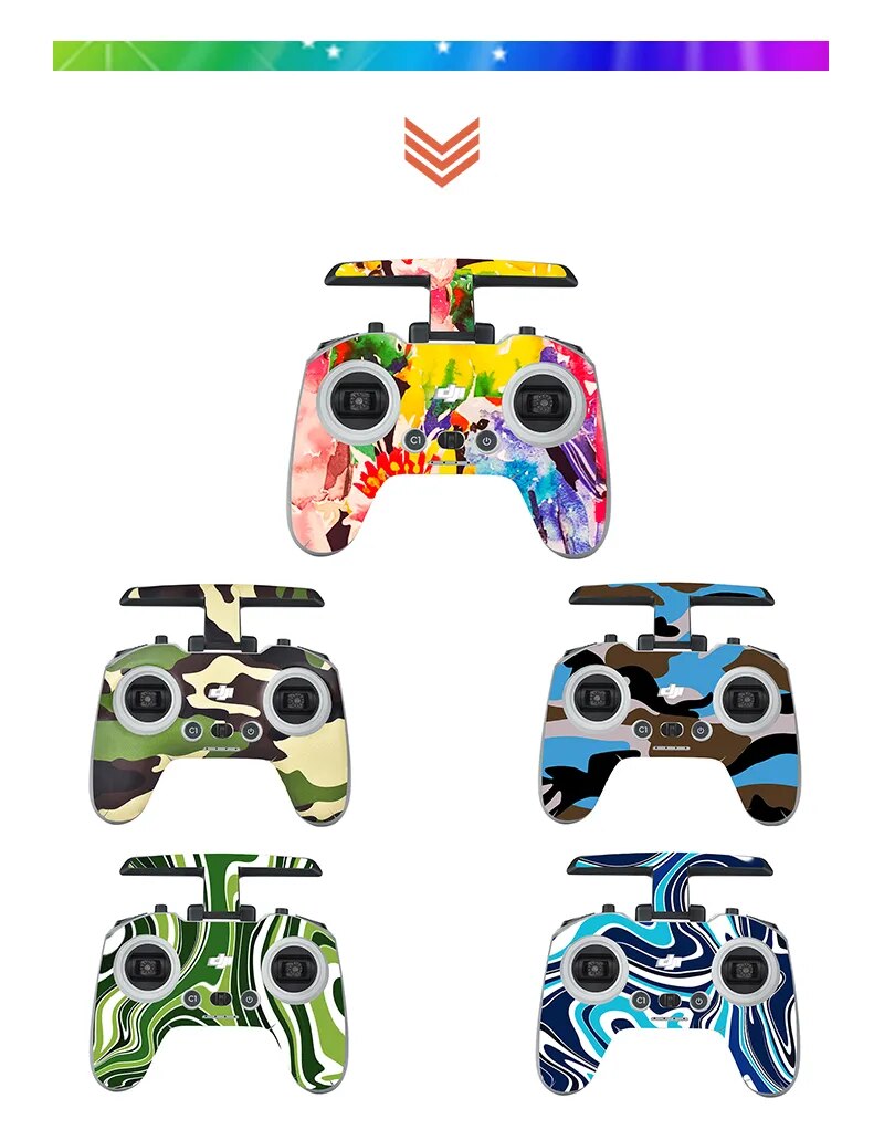 6795 9 body remote controller stikers startrc for dji fpv style 5