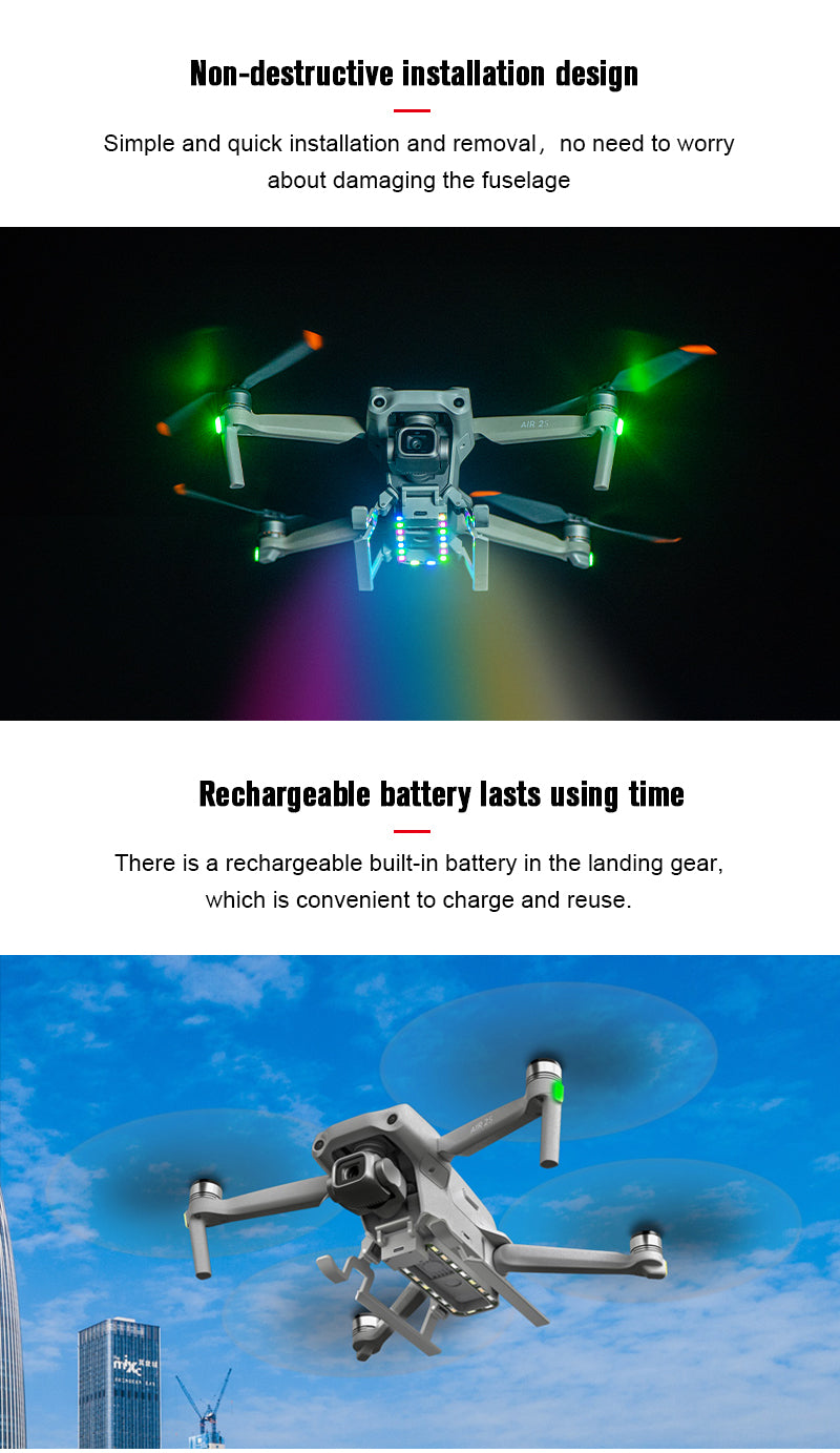 6822 3 led landing gear startrc for dji air 2 2s