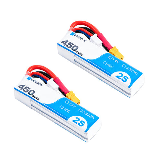 8598 battery betafpv lipo 2s 7 4v 450mah 45c xt30 2pcs