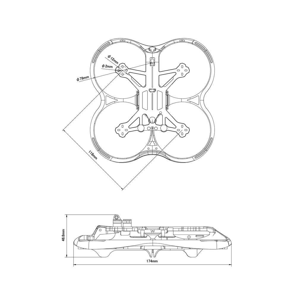 8982 3 frame betafpv pavo30 without carbon fiber