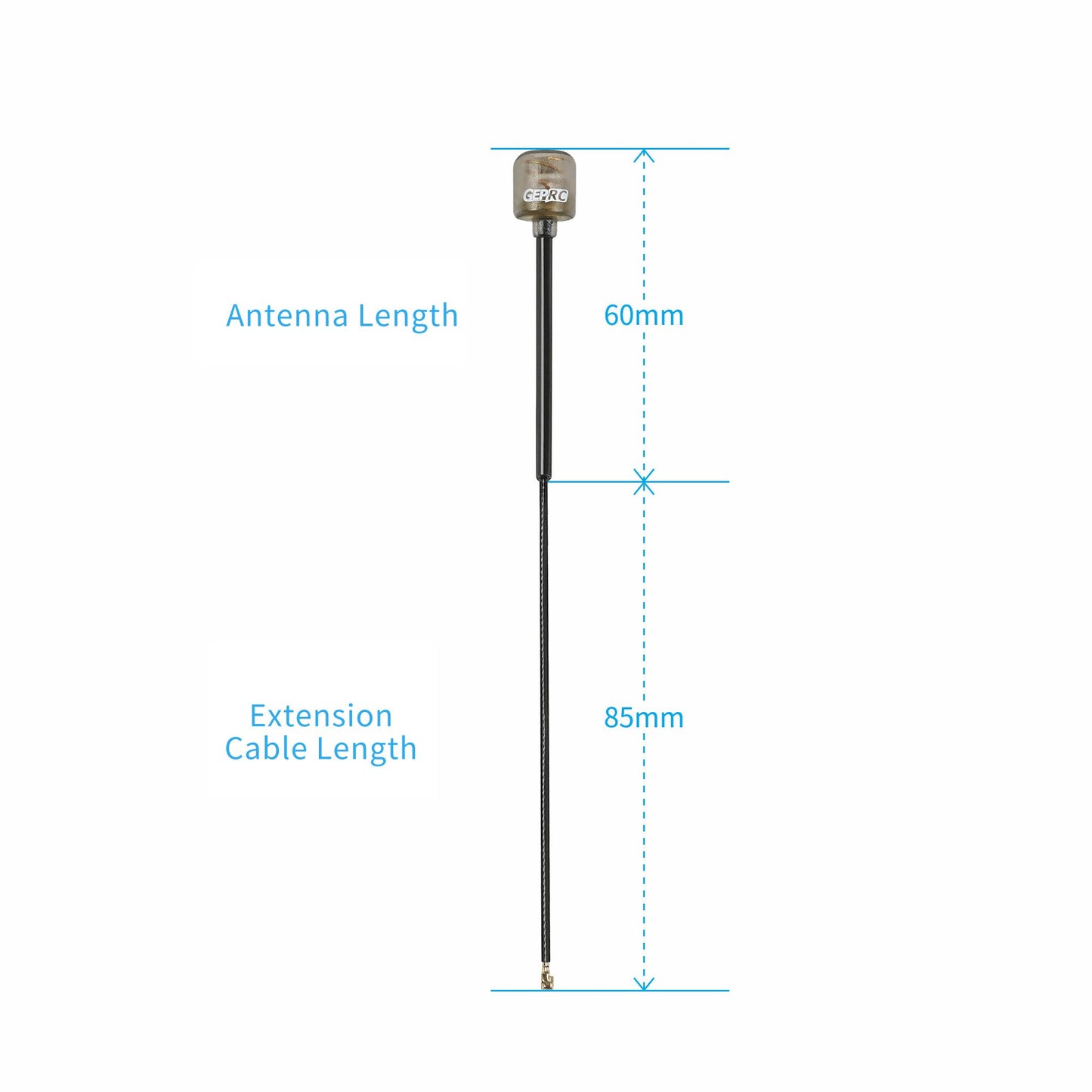 909 2 antenna geprc peano 5 8g rhcp mmcx 145mm