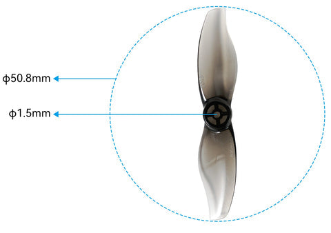 9315 5 propellers gemfan 2015 2 blade 4pcs 1 5mm shaft gray