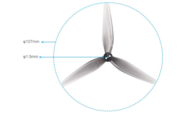 9342 9 propellers hq 5025 3 blade 1 5mm shaft