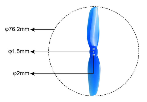 9372 5 propellers betafpv 2 blade 3020 for hx115 frame 1 5mm shaft 4pcs blue