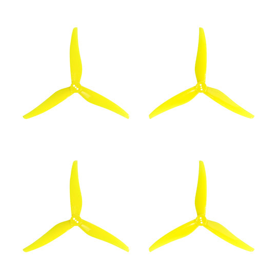 9387 2 propellers gemfan 5125 3 blade 5mm 1 5mm shaft yellow