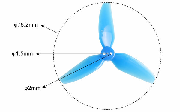 9396 5 propellers hq 3030 3 blade for hx115 frame 1 5mm shaft 4pcs