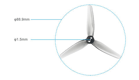 9408 10 propellers hq 3520 3 blade 1 5mm shaft 4pcs