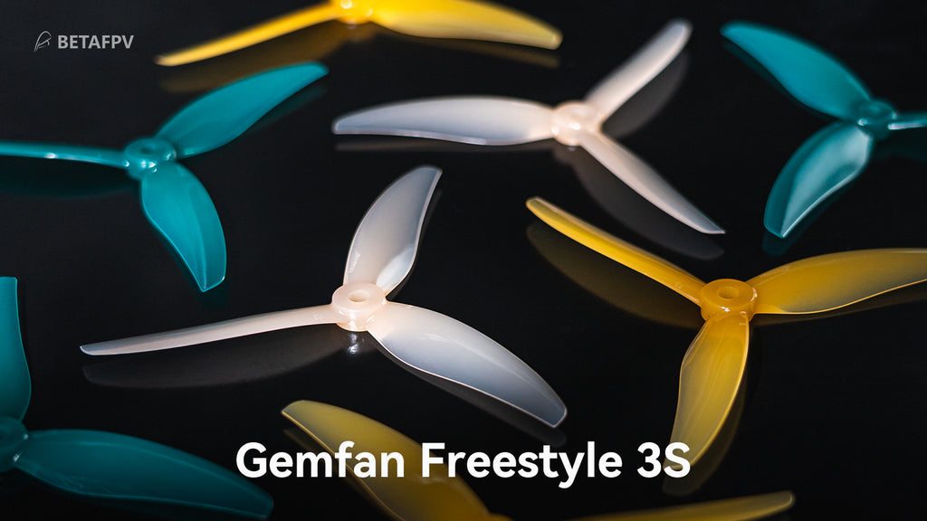 9432 3 propellers gemfan freestyle 3s 3 blade 5mm shaft lime green
