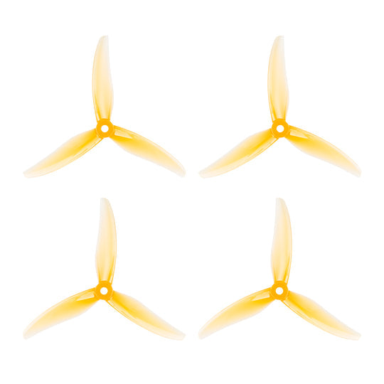 9435 2 propellers gemfan freestyle 3s 3 blade 5mm shaft mango yellow