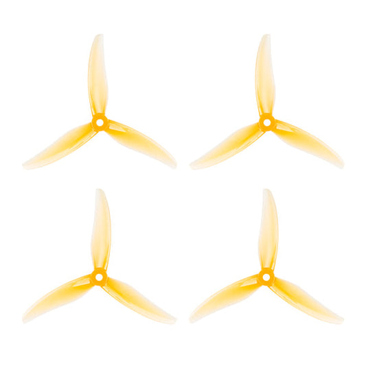 9435 2 propellers gemfan freestyle 3s 3 blade 5mm shaft mango yellow