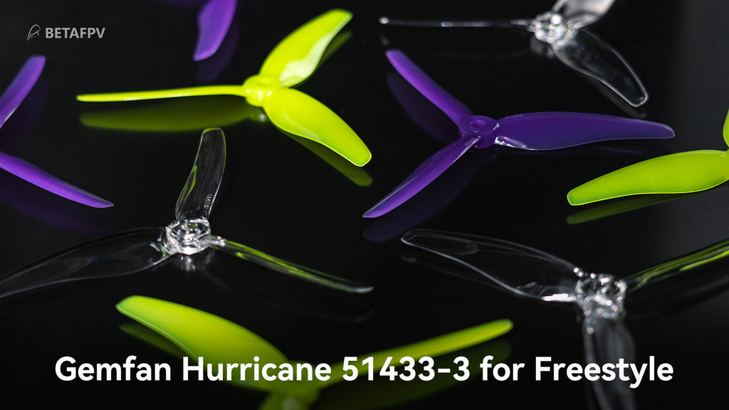 9438 3 propellers gemfan hurricane 51433 3 blade 5mm shaft clear