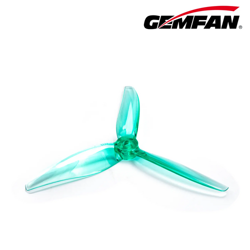 „Gemfan Hurricane 5127-3 PC Durable“ sraigtai – skaidriai žali – (2 prieš laikrodžio rodyklę + 2 pagal laikrodžio rodyklę)