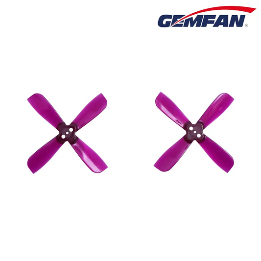 11451 1 propellers gemfan2035 4 pc bullnose 3 holes clear purple 2ccw 2cw