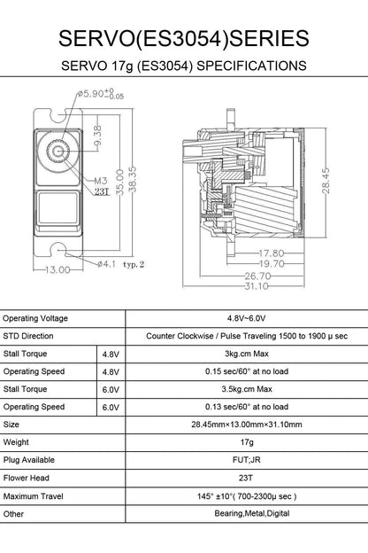 12618 11 servo emax es3054