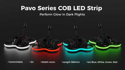 14169 6 cob led strip betafpv pavo series 560mm green