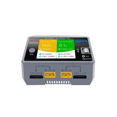 Įkroviklis HOTA D6 Pro 325W 15A 1-6S Dviguba AC/DC