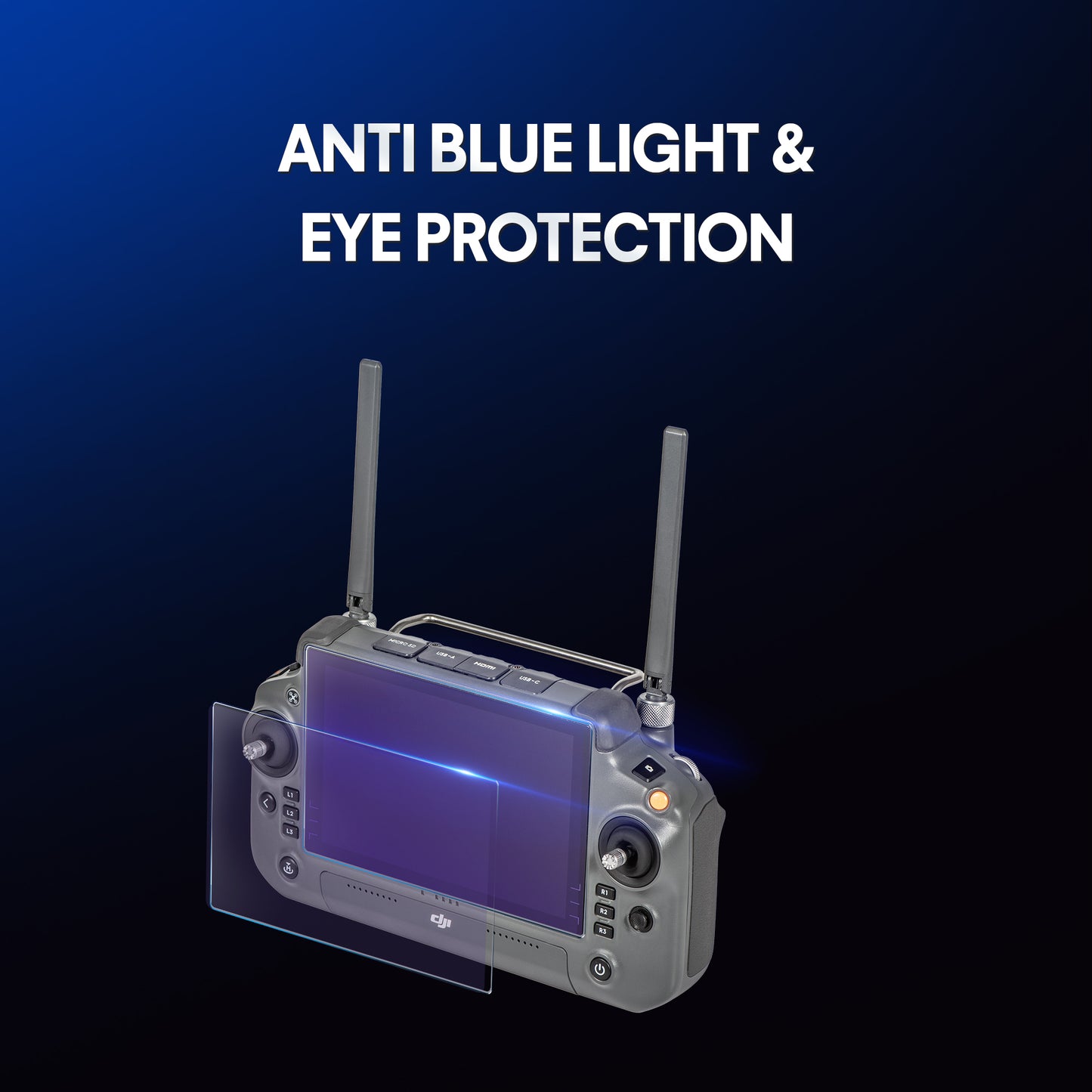 16551 4 protection tempered glass startrc matter eye for dji rc plus 2pcs