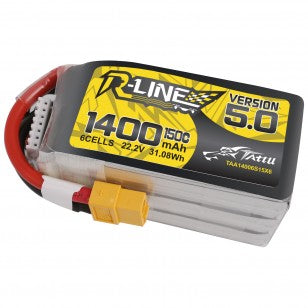 Battery Tattu R-Line 5.0 LiPo 6S 22.2V 1400mAh 150C XT60