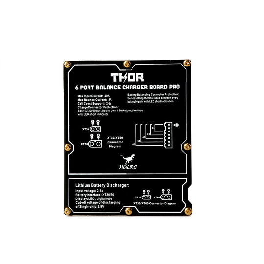 Įkrovimo prailginimo plokštė HGLRC Thor 6 prievadų Lipo Battery Balance Pro