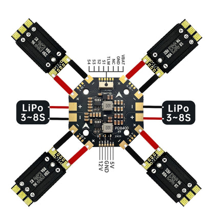 Maitinimo paskirstymo plokštė PILOTIX PDB400 8S 400A