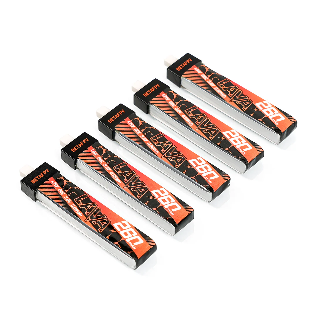 BETAFPV LAVA 1S 260mAh 80C baterija (5 vnt.)