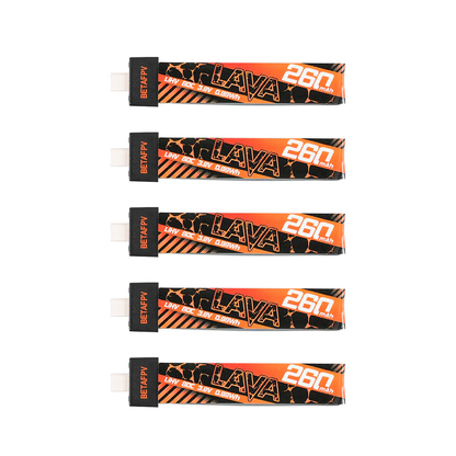 BETAFPV LAVA 1S 260mAh 80C baterija (5 vnt.)