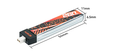 BETAFPV LAVA 1S 260mAh 80C baterija (5 vnt.)