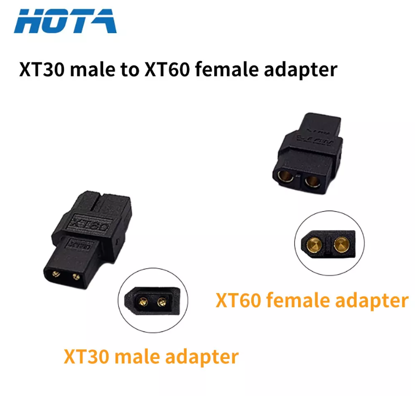 Jungtis HOTA XT30 kištukas į XT60 kištuką