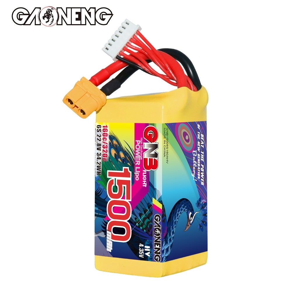 Akumuliatorius GNB GAONENG 1500mah 6S1P 22.8V HV 160C XH-JST 7P XT60 