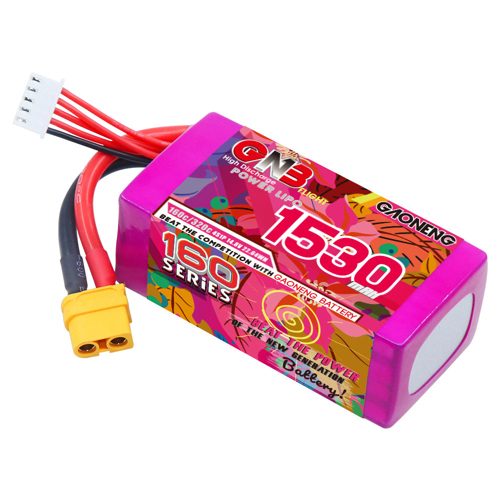 Akumuliatorius GNB GAONENG 1530mah 4S1P 14.8V 160C XH-JST 5P XT60 