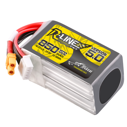 Akumuliatorius Tattu R-Line 5.0 LiPo 4S 14.8V 850mAh 150C XT30U-F