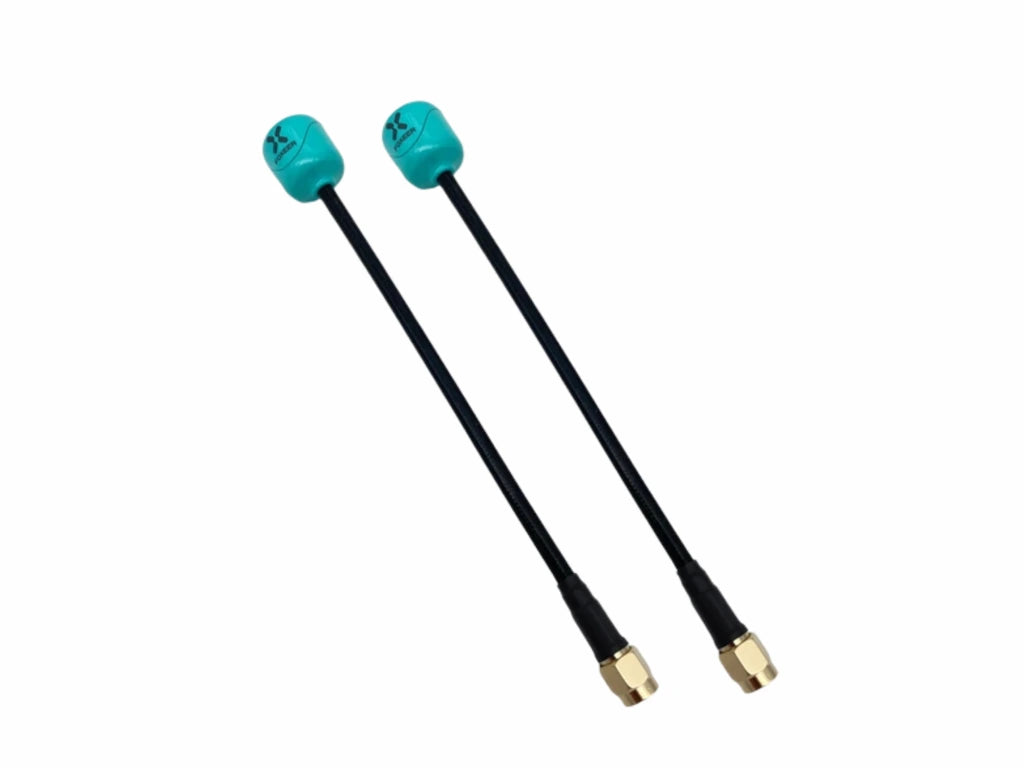Antena „Foxeer Lollipop 4 Plus“ 5.8G 2.6dBi RHCP 15cm SMA kampinė žalsvai mėlyna (2vnt.)