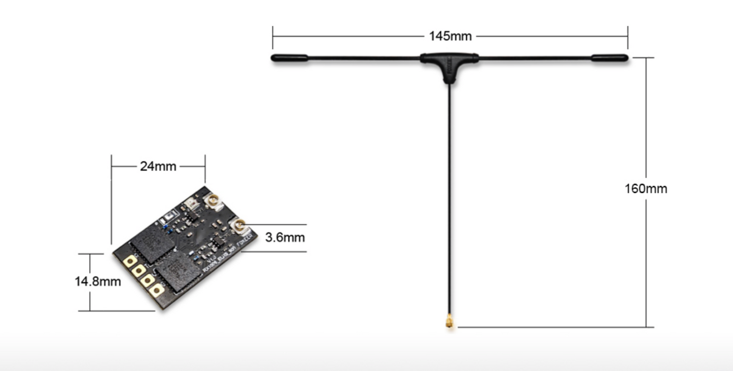 Imtuvas Foxeer Diversity ELRS 915/868MHz
