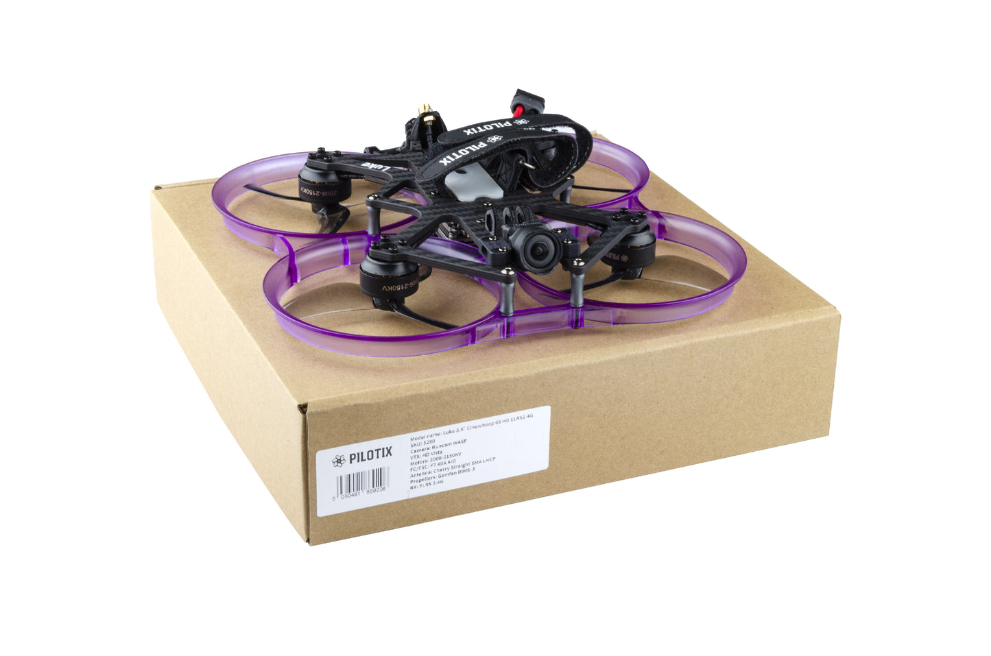 FPV dronas „Pilotix Luke“ 3,5 colio „Cinewhoop 6S HD ELRS2.4G“ 