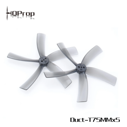 Propeleris HQProp Duct-T75MMX5, skirtas „Cinewhoop“ pilkam (2 pagal laikrodžio rodyklę + 2 prieš laikrodžio rodyklę) 