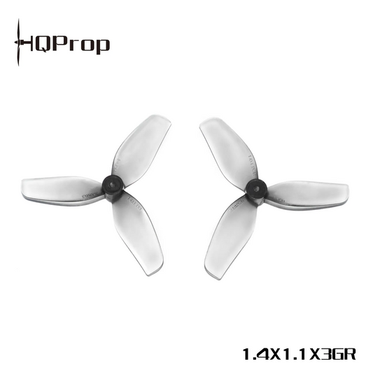 Propeleriai HQProp MicroWhoop 3-BL1.4" pilki (2 prieš laikrodžio rodyklę + 2 pagal laikrodžio rodyklę) 