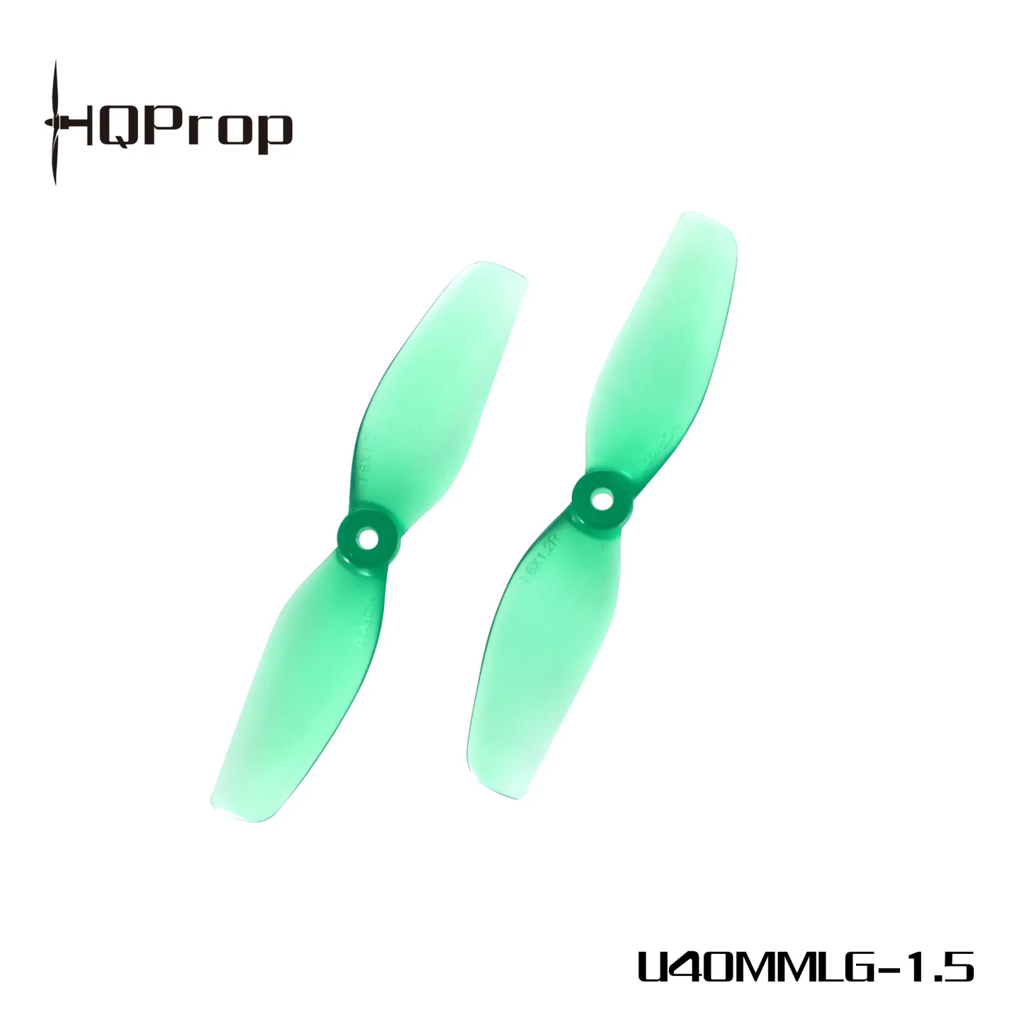 Propeleriai HQProp UltralightWhoop 2-BL 1.6" žali (2 prieš laikrodžio rodyklę + 2 pagal laikrodžio rodyklę) 