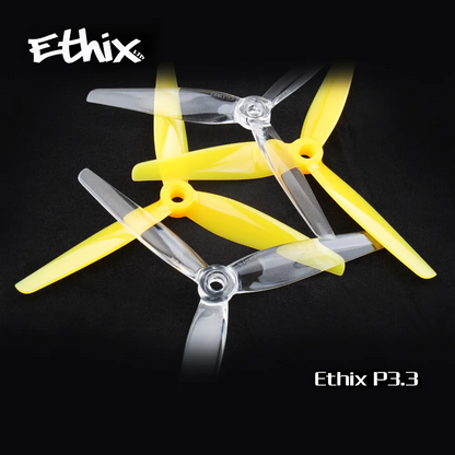 Propeleriai HQProp Ethix P3.3 3 menčių 5.1" Mango Lassi (2 pagal laikrodžio rodyklę + 2 prieš laikrodžio rodyklę) 