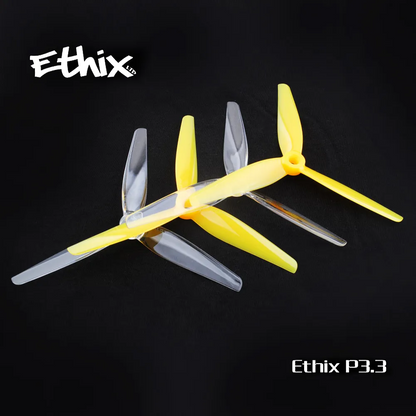 Propeleriai HQProp Ethix P3.3 3 menčių 5.1" Mango Lassi (2 pagal laikrodžio rodyklę + 2 prieš laikrodžio rodyklę) 