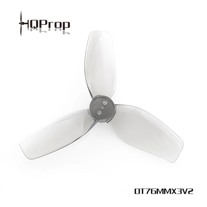 Propeleriai HQProp Cinewhoop T76MMX3 V2 3 menčių 3" pilki (2 prieš laikrodžio rodyklę + 2 pagal laikrodžio rodyklę) 