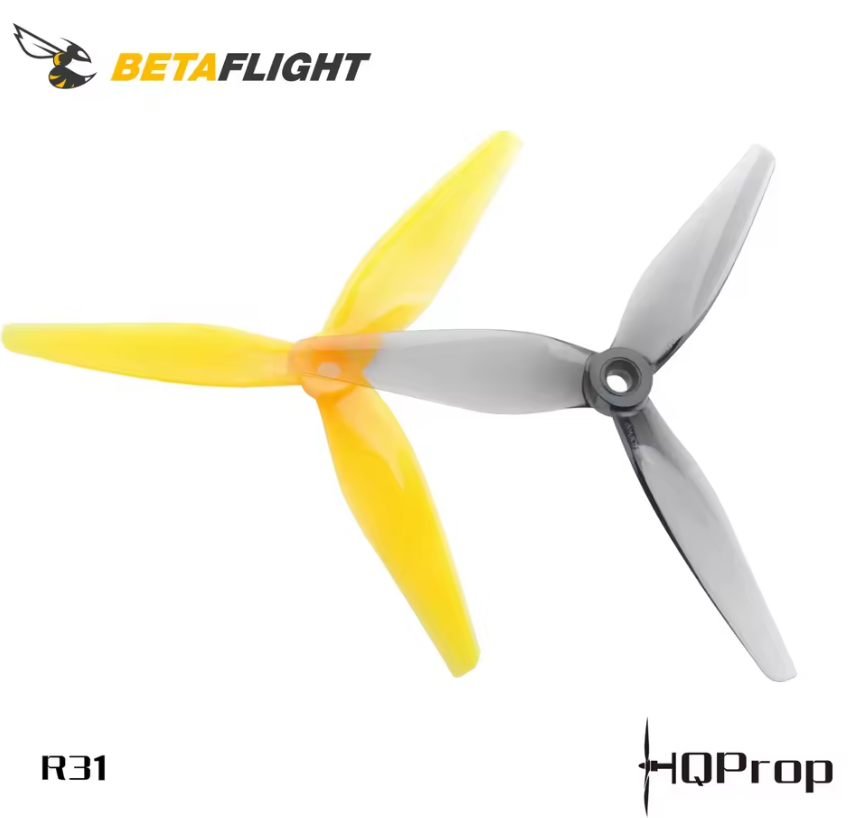 Propeleriai HQProp 5131(R31) 3 menčių 5.1" Beta flight (2 prieš laikrodžio rodyklę + 2 pagal laikrodžio rodyklę) 