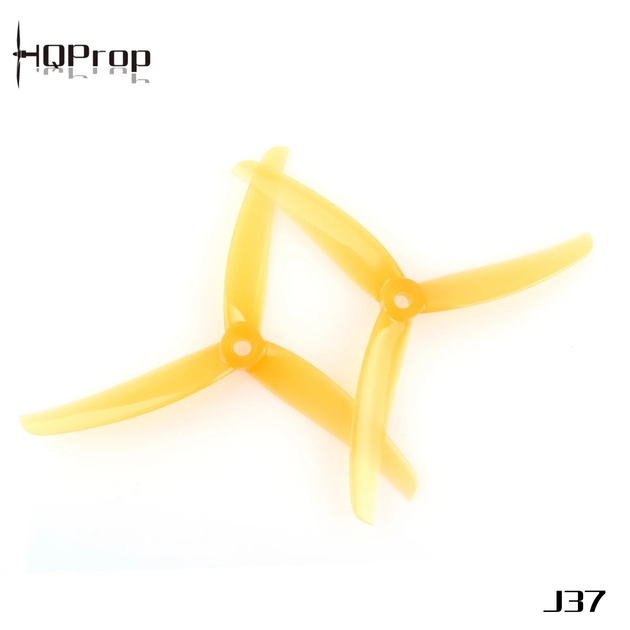 Propeleriai HQProp Juicy J37 3 menčių 4.9" oranžiniai (2 prieš laikrodžio rodyklę + 2 pagal laikrodžio rodyklę) 