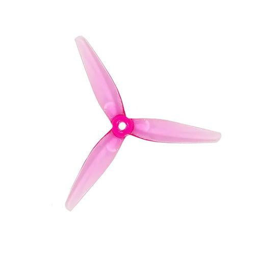 Propellers HQProp picos pjaustyklės 5037, 3 ašmenų, 5 colių, rožinės spalvos (2 prieš laikrodžio rodyklę + 2 pagal laikrodžio rodyklę) 