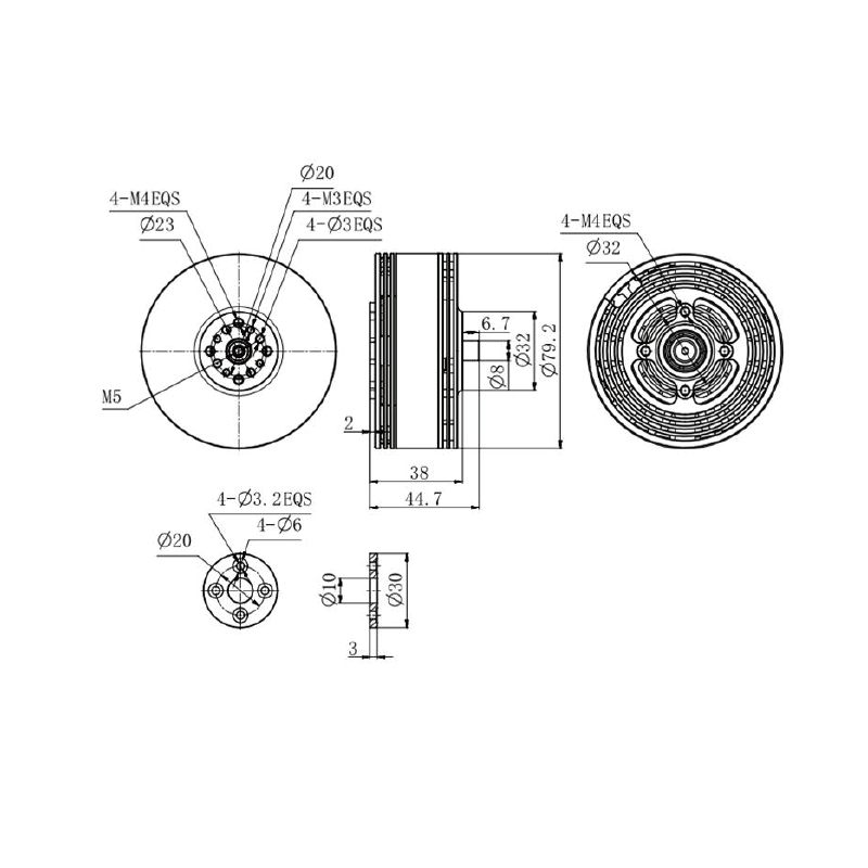 Variklis Pilotix 7215 200KV