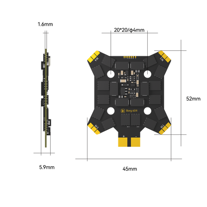 „iFlight Borg 5S RX“ stackas (Borg 60R ESC) 