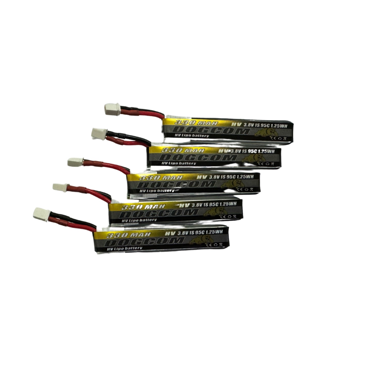 Baterija DOGCOM 330 mAh 1S 3,8 V HV 95C BT2.0 s vodiči 