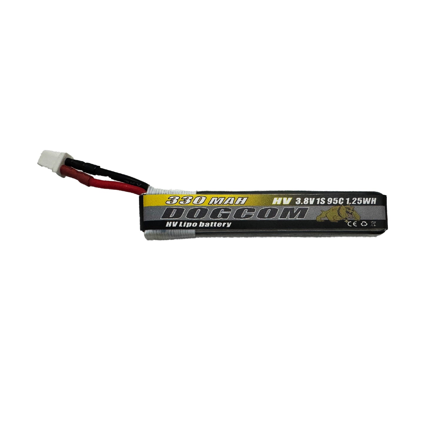 Baterija DOGCOM 330 mAh 1S 3,8 V HV 95C BT2.0 s vodiči 